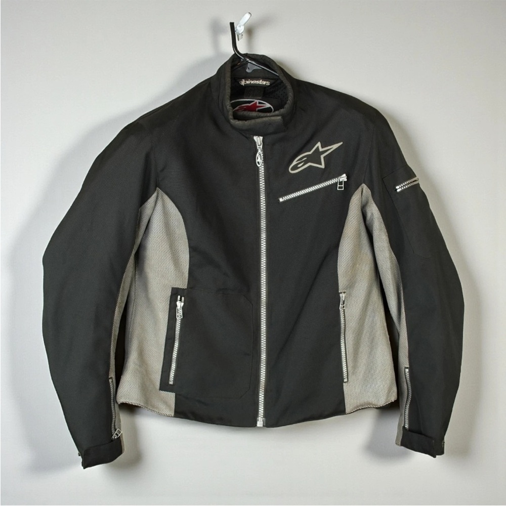 Alpinestars Stella Black Silver Air Padded Lined Motorcycle Jacket Womens Large